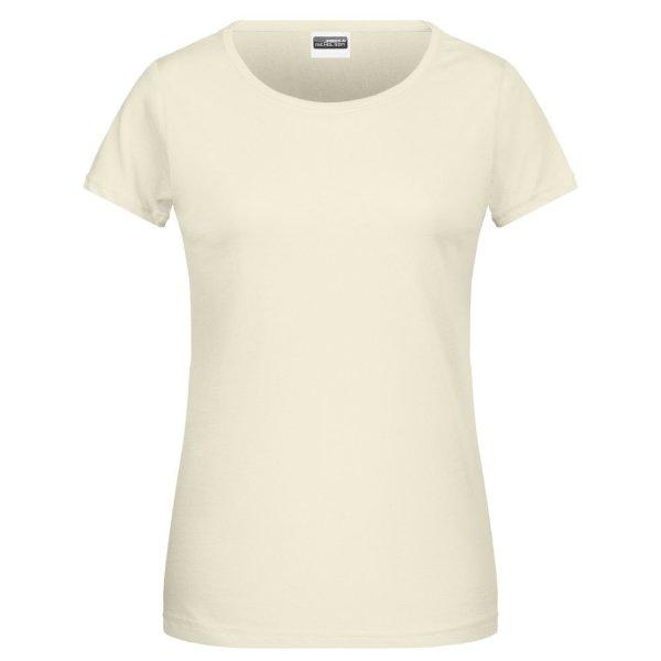 James & Nicholson (Daiber) Klasszikus női biopamut póló 8007 - Vanília | 2XL