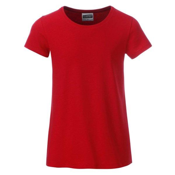 James & Nicholson (Daiber) Klasszikus lány biopamut póló 8007G - Piros | 2XL