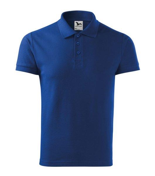 MALFINI Férfi galléros póló Cotton Heavy - Királykék | 2XL