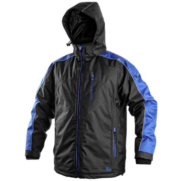 Canis (CXS) Férfi téli kabát BRIGHTON - Fekete / kék | 4XL