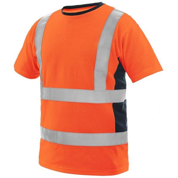 Canis (CXS) Fényvisszaverő póló EXETER - Narancssárga / sötétkék | 3XL