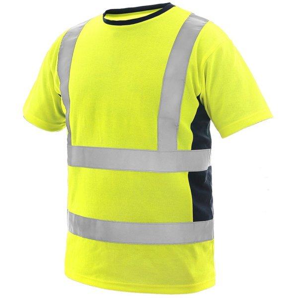 Canis (CXS) Fényvisszaverő póló EXETER - Sárga / sötétkék | 5XL