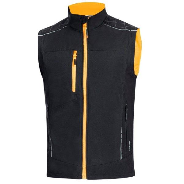 Ardon Munkavédelmi softshell mellény VISION - Fekete / narancssárga | 2XL