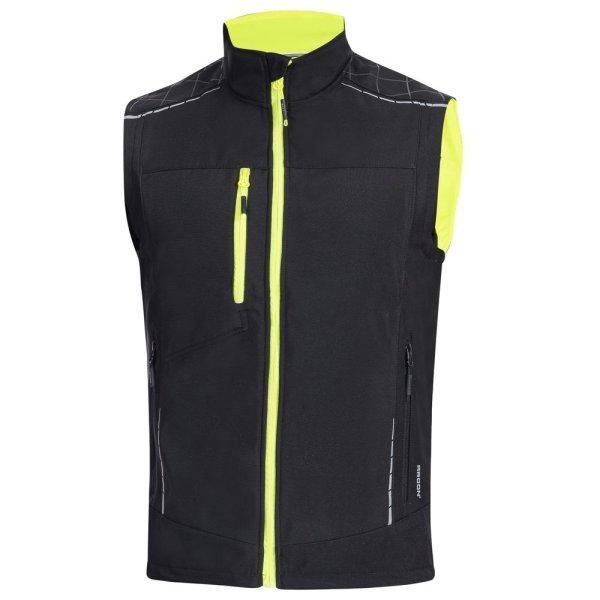 Ardon Munkavédelmi softshell mellény VISION - Fekete / sárga | 2XL