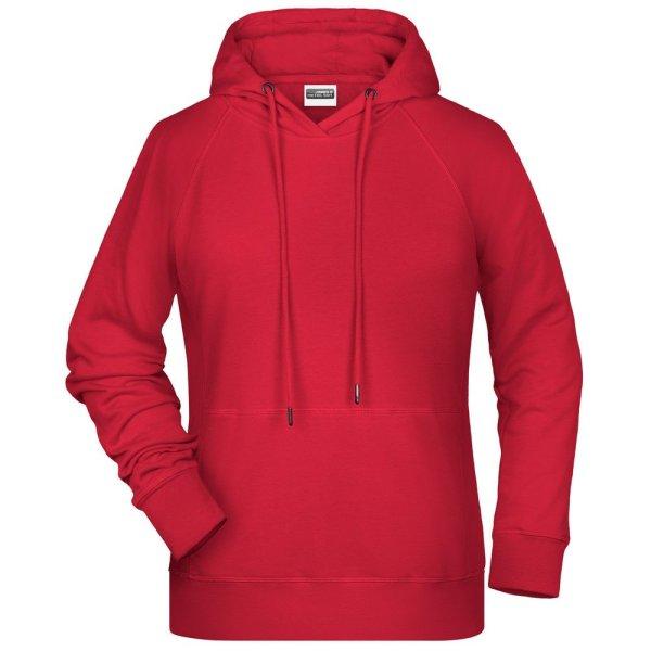 James & Nicholson (Daiber) Női kapucnis biopamut felső 8023 - Piros | 3XL