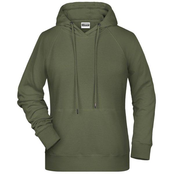 James & Nicholson (Daiber) Női kapucnis biopamut felső 8023 - Olív | 3XL