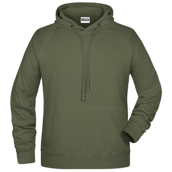 James & Nicholson (Daiber) Férfi kapucnis biopamut felső 8024 - Olív | 3XL