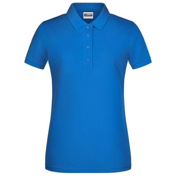 James & Nicholson (Daiber) Női galléros biopamut póló 8009 - Kobalt | 2XL