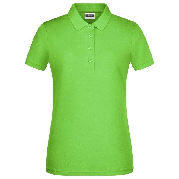 James & Nicholson (Daiber) Női galléros biopamut póló 8009 - Limezöld | 2XL