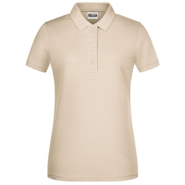 James & Nicholson (Daiber) Női galléros biopamut póló 8009 - Stone | 2XL