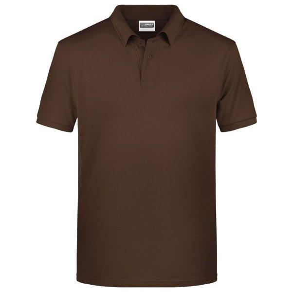 James & Nicholson (Daiber) Férfi galléros biopamut póló 8010 - Barna | 2XL