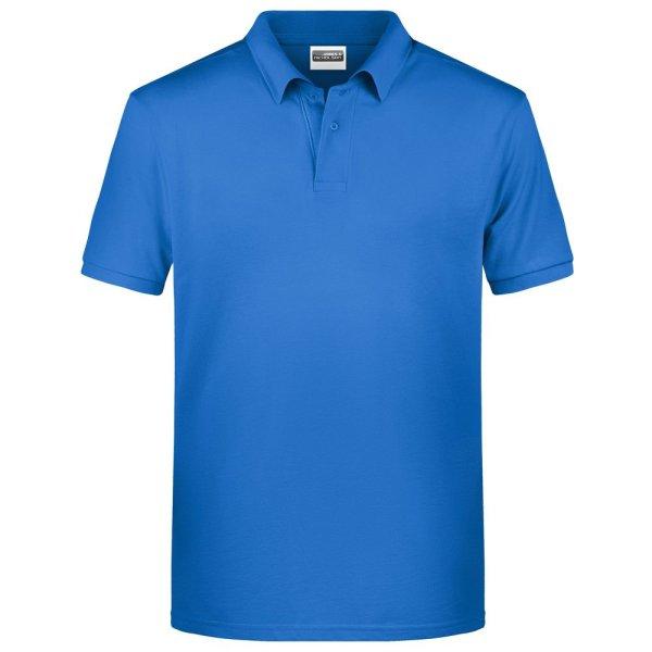 James & Nicholson (Daiber) Férfi galléros biopamut póló 8010 - Kobalt | 2XL