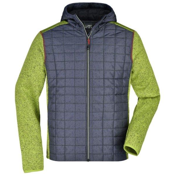 James & Nicholson (Daiber) Férfi hibrid kabát JN772 - Kiwi melírozott /
antracit melírozott | 3XL