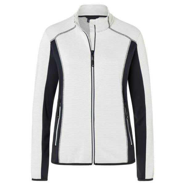 James & Nicholson (Daiber) Női fleece sztreccs pulóver JN783 - Off-white /
sötétszürke | 2XL
