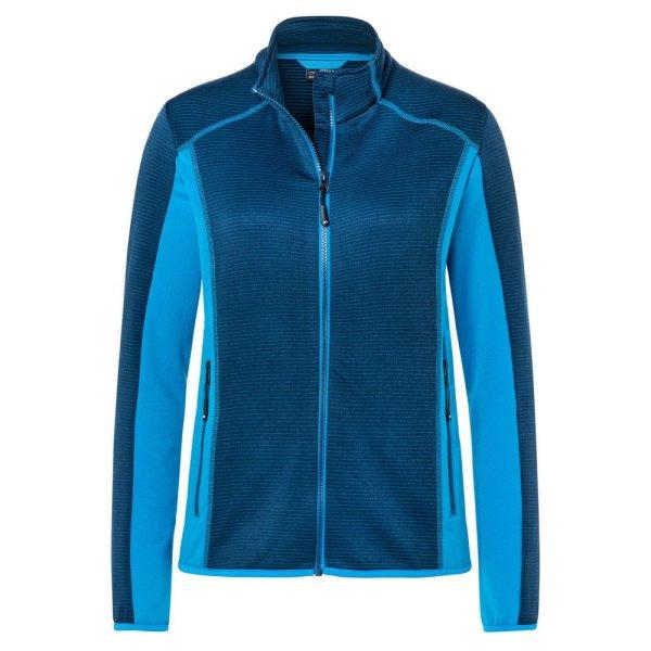 James & Nicholson (Daiber) Női fleece sztreccs pulóver JN783 - Sötétkék /
élénkkék | 2XL