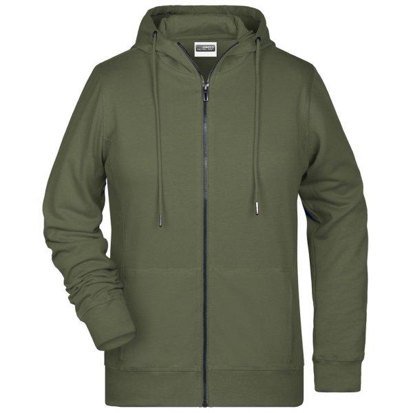 James & Nicholson (Daiber) Női cipzáros biopamut felső 8025 - Olív | 3XL