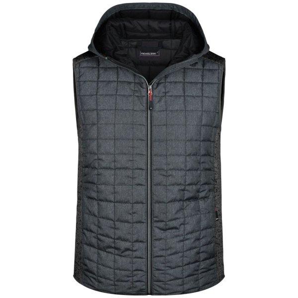 James & Nicholson (Daiber) Férfi varrott mellény JN768 - Szürke melírozott /
antracit melírozott | 2XL
