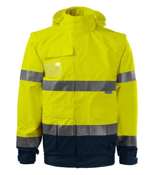 MALFINI Fényvisszaverő dzseki HV Guard 4 in 1 - Fényvisszaverő sárga | 4XL