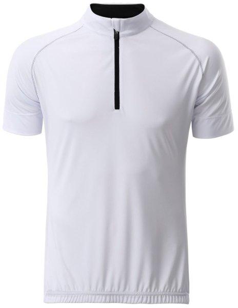 James & Nicholson (Daiber) Férfi kerékpáros mez rövid cipzárral JN514 -
Fehér / fekete | 3XL