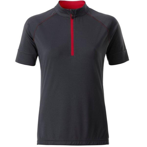 James & Nicholson (Daiber) Női kerékpáros mez rövid cipzárral JN513 -
Titán / tomato | 2XL