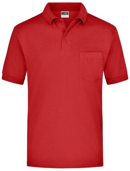 James & Nicholson (Daiber) Férfi galléros póló zsebbel JN026 - Piros | 3XL