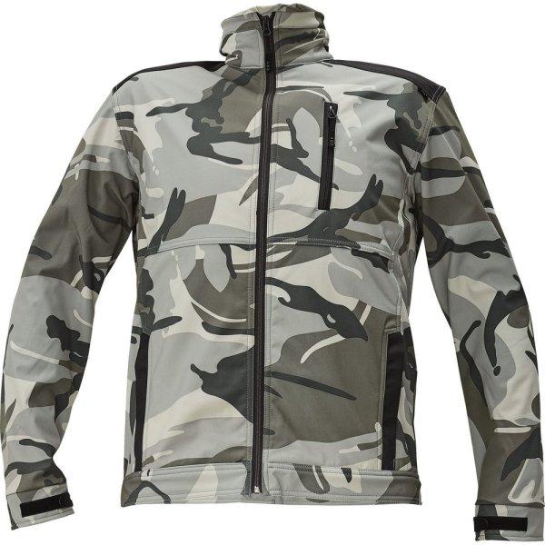 Cerva Softshell terepmintás dzseki CRAMBE - Terepszínű szürke | 2XL