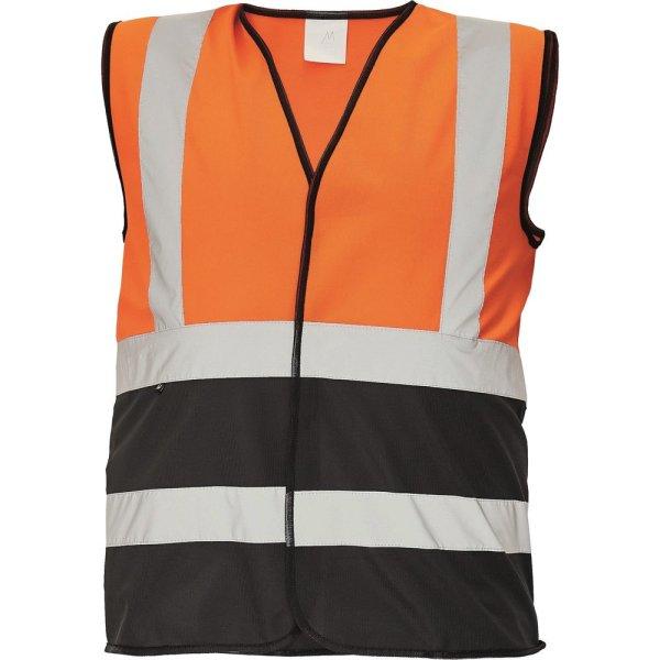 Cerva Fémyvisszaverő mellény LYNX DUO - Narancssárga / fekete | 3XL