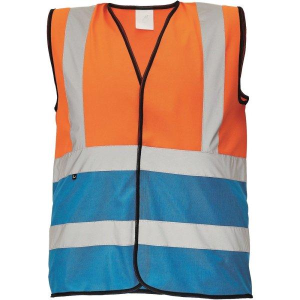 Cerva Fémyvisszaverő mellény LYNX DUO - Narancssárga / királykék | 2XL
