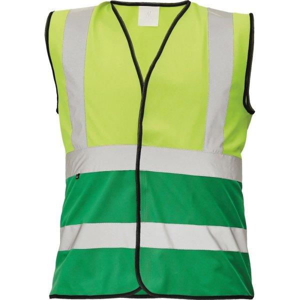 Cerva Fémyvisszaverő mellény LYNX DUO - Sárga / zöld | 3XL
