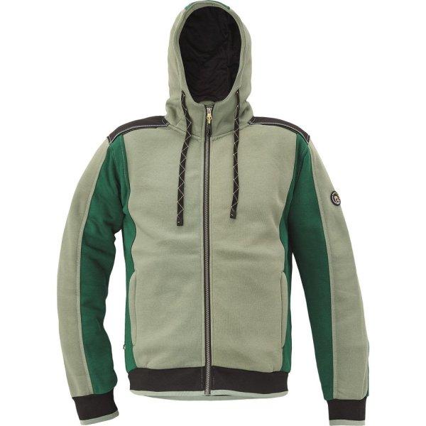 Cerva Férfi cipzáras felső kapucnival DAYBORO - Mohás zöld | 4XL