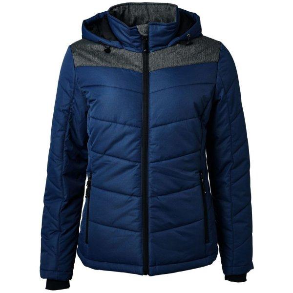 James & Nicholson (Daiber) Női steppelt téli dzseki JN1133 - Sötétkék /
antracit melírozott | 2XL
