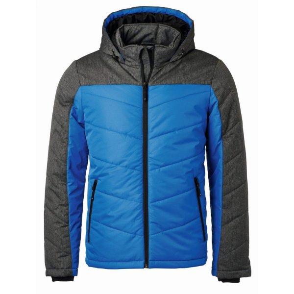 James & Nicholson (Daiber) Férfi steppelt téli dzseki JN1134 - Királykék /
antracit melírozott | 2XL