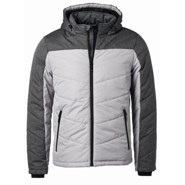 James & Nicholson (Daiber) Férfi steppelt téli dzseki JN1134 - Ezüst /
antracit melírozott | 2XL