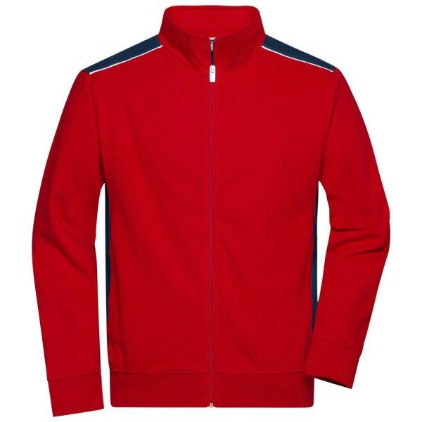 James & Nicholson (Daiber) Férfi pulóver kapucni nélkül JN870 - Piros /
sötétkék | 3XL
