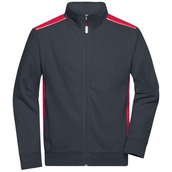 James & Nicholson (Daiber) Férfi pulóver kapucni nélkül JN870 -
Sötétszürke / piros | 2XL