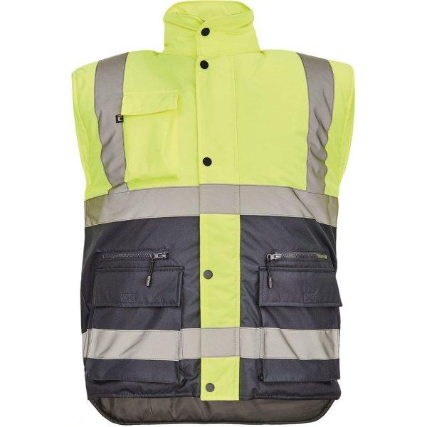 Cerva Meleg férfi fényvisszaverő mellény HELLIN - Sárga / sötétkék | 2XL