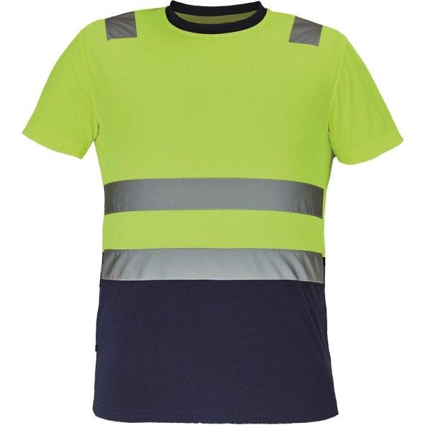 Cerva Férfi fényvisszaverő póló MONZON - Sárga / sötétkék | 3XL