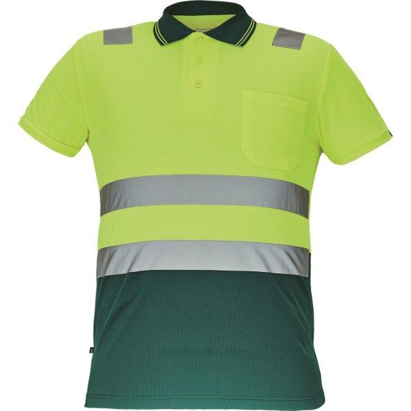 Cerva Fényvisszaverő galléros póló CADIZ - Sárga / zöld | 3XL