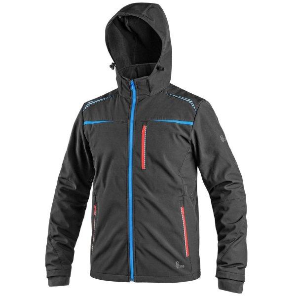 Canis (CXS) Férfi softshell dzseki CXS NORFOLK - Fekete / kék / piros | 2XL