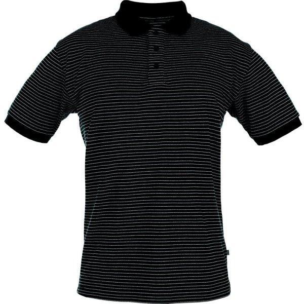 Cerva Antisztatikus rövid ujjú galléros póló NOYO POLO ESD - Fekete | 3XL