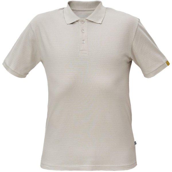 Cerva Antisztatikus rövid ujjú galléros póló NOYO POLO ESD - Szürke | 3XL