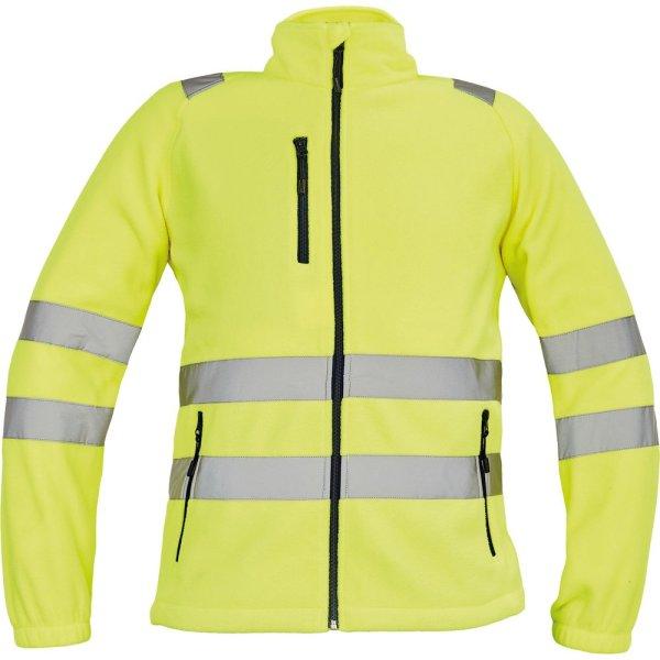 Cerva Férfi fényvisszaverő cipzáras gyapjú pulóver ALMERIA - Sárga | 2XL