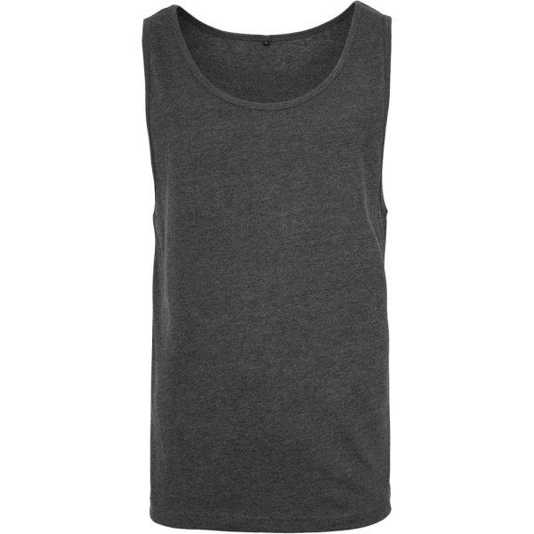 Build Your Brand Férfi ujjatlan trikó - Sötétszürke melírozott | 3XL