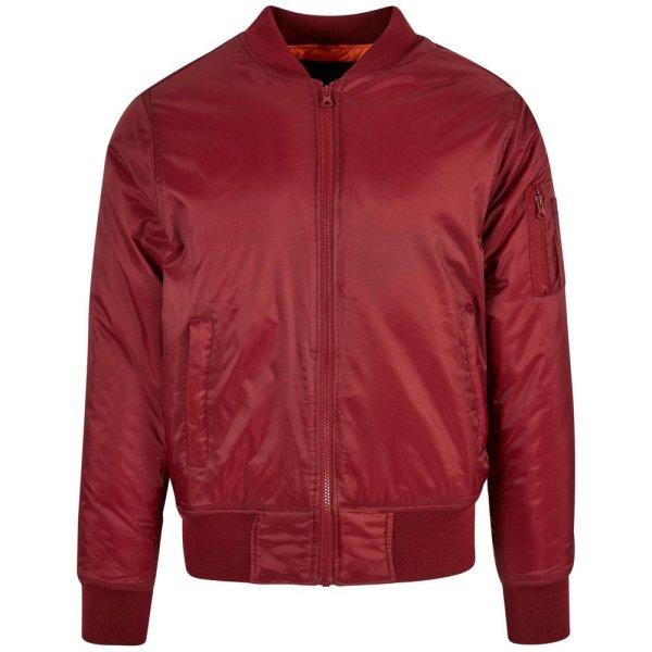 Build Your Brand Meleg férfi bomber dzseki - Borvörös | 5XL