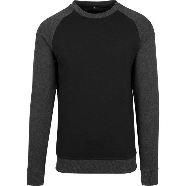 Build Your Brand Kétszínű férfi felső - Fekete / sötétszürke melírozott
| 2XL