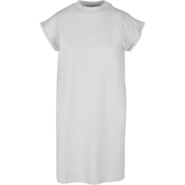 Build Your Brand Lezser pamut ruha állógallérral - Világos aszfalt | 5XL