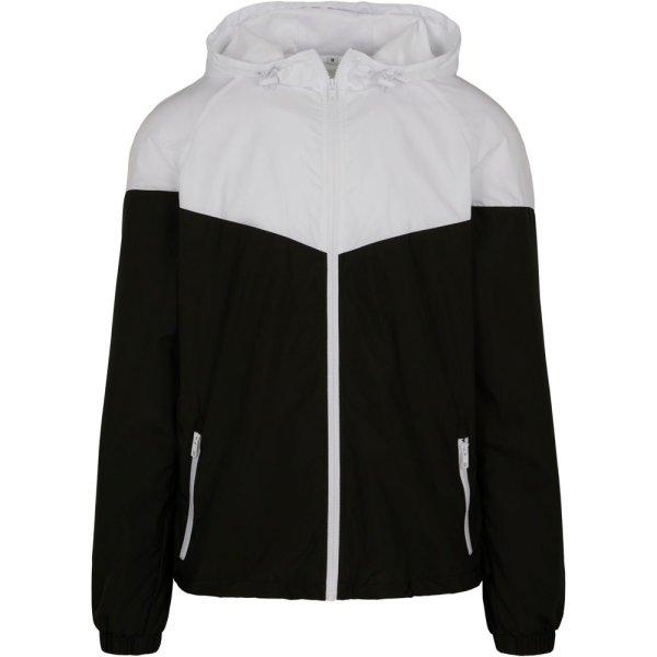 Build Your Brand Kétszínű férfi széldzseki - Fekete / fehér | 4XL