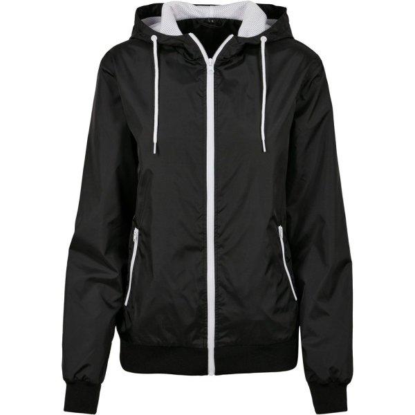 Build Your Brand Női széldzseki - Fekete / fehér | 3XL