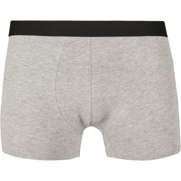 Build Your Brand Férfi boxer alsónadrág - 2 darab - Szürke melírozott | 3XL