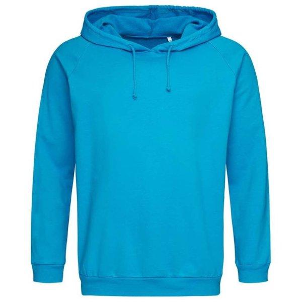 Stedman Könnyű kapucnis pamut pulóver - Óceánkék | 2XL